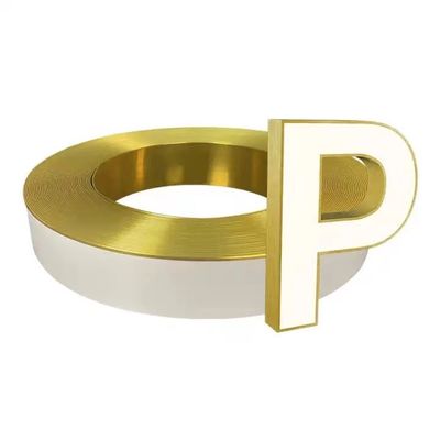 OEM Kanal Mektubu Trim Cap 40mm 50mm Genişlik Kanalume Malzeme