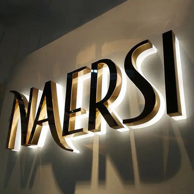 Alüminyum LED Kanal İşareti İşareti Özel Tasarımlar Arkaplan Işıklı Kanal Mektupları